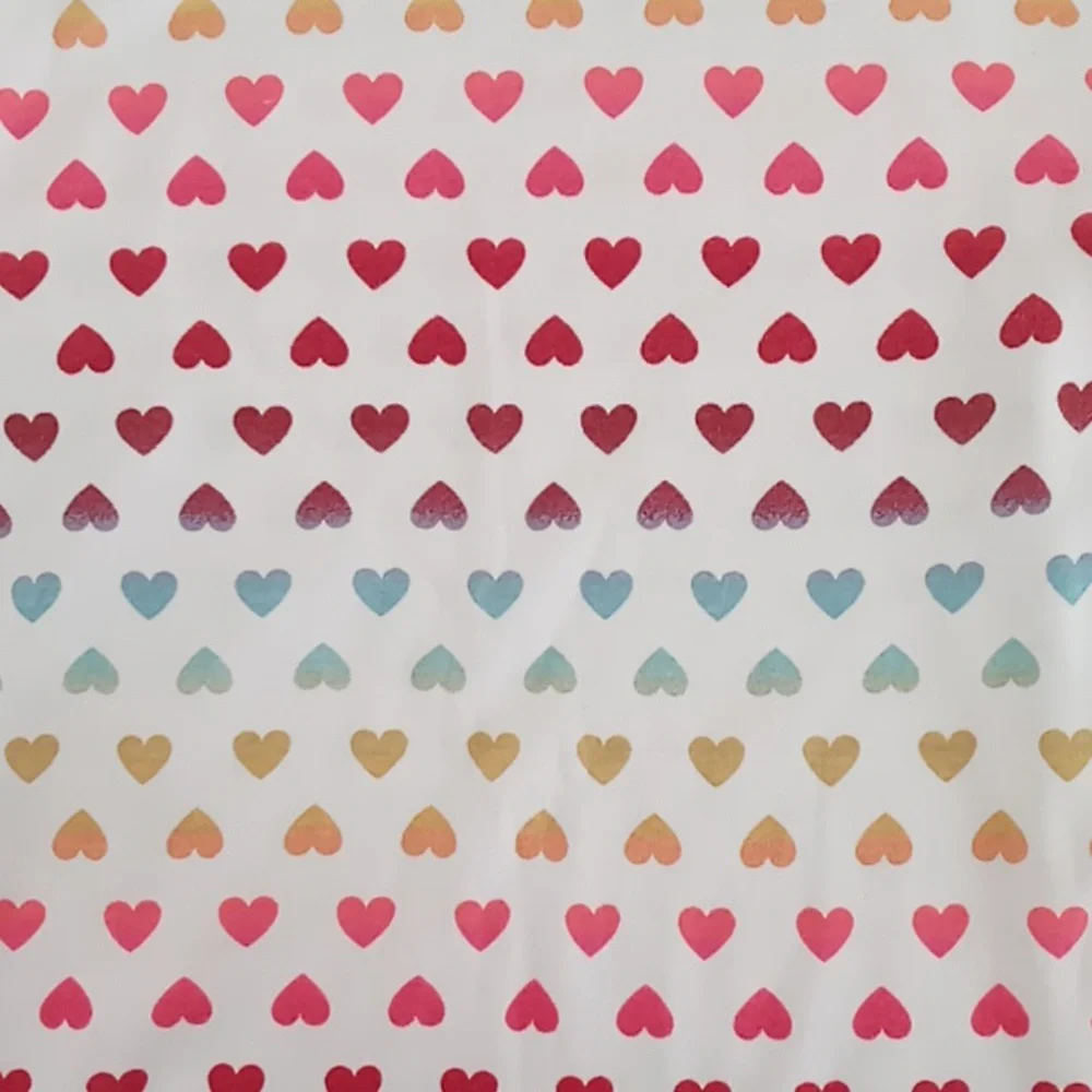 Gap Kids Organic Cotton Pajama Top‎ Valentine's Rainbow Hearts Girls Size 10